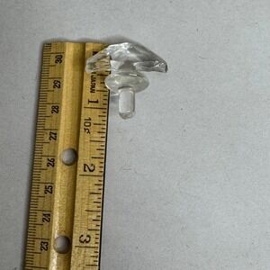 Vintage Clear Cut Glass Perfume Bottle Stopper Replacement Art Deco Style 1 Inch